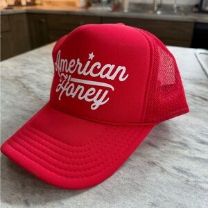 OTTO Red Trucker Hat with White Script